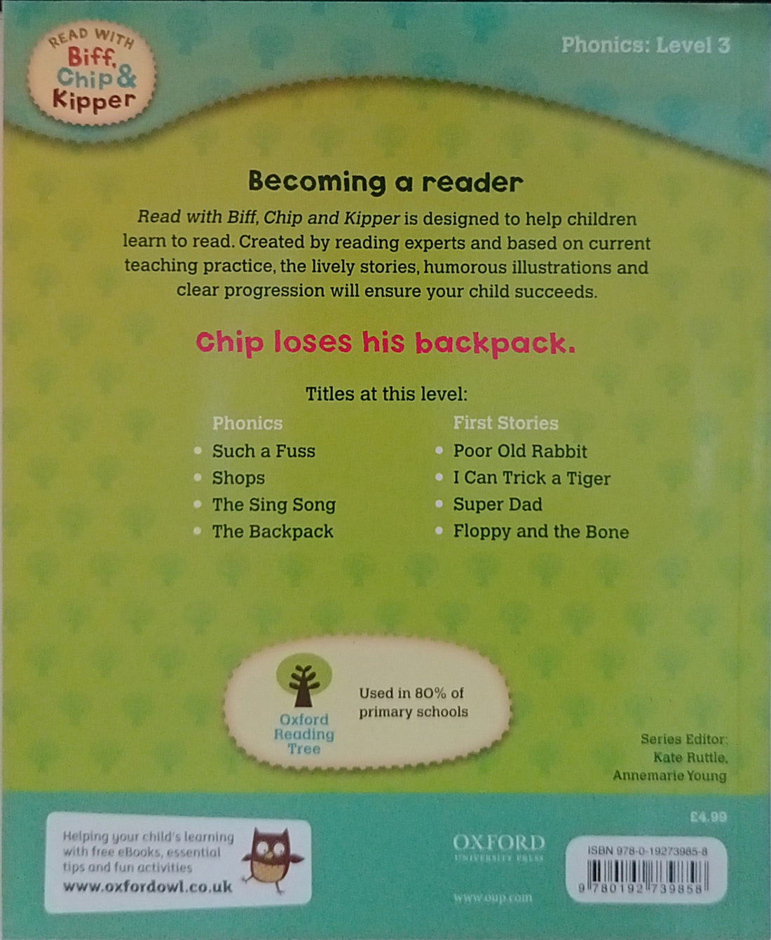 Read With Biff, Chip & Kipper Phonics Level 3: The Backpack
