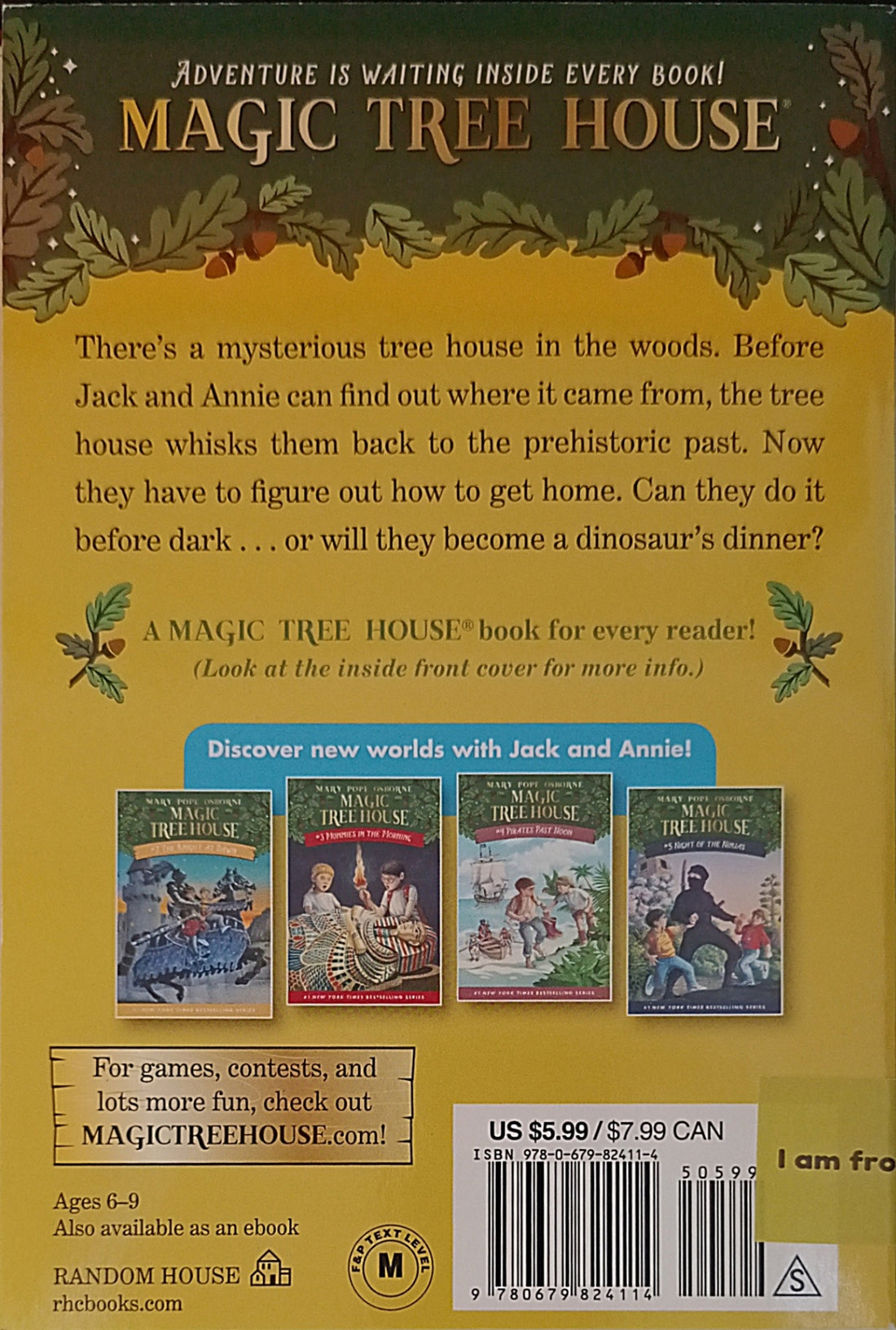 Magic Tree House #1 Dinosaurs Before Dark