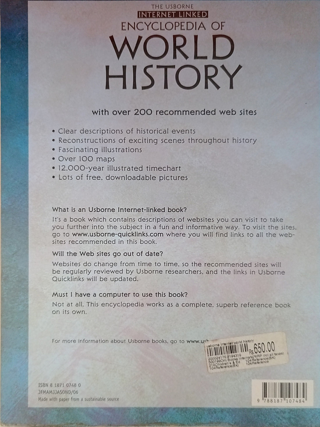 The Usborne Internet Linked Encyclopedia of World History