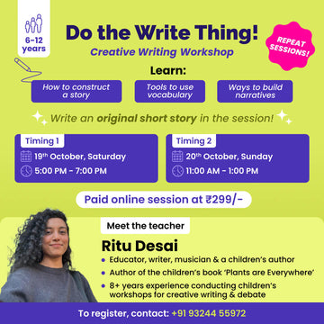 'Do the Write Thing' Creative Writing Workshop: neOwn x Ritu Desai